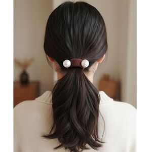 NEW Elegant Faux Pearl Towel Ring Hair Ties Set